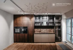 Showcase in the kitchen in a modern kitchen photo