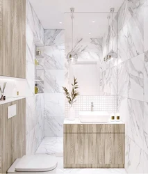 Bathroom design marble wood concrete