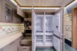 Freezer And Refrigerator In The Kitchen Photo