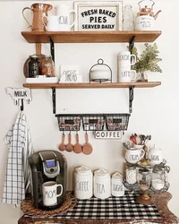 Tea corner in the kitchen design