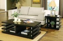 Living room table design photo