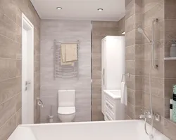 Bathroom design in gray brown tones
