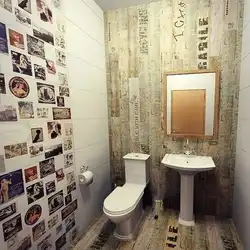Фото ремонта туалета в квартире обоями