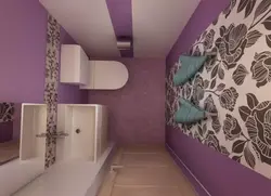 Фота рамонту туалета ў кватэры шпалерамі