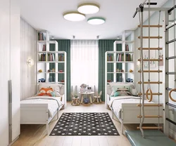 Photo of a bedroom for a boy and a girl