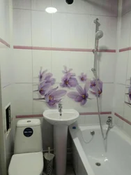 Bathroom In Khrushchev With PVC Panels Photo