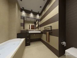 Brown bath and toilet photo