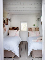 Wooden cottage bedroom design