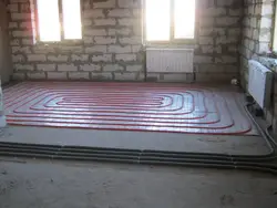 Kitchen with heated floor photo