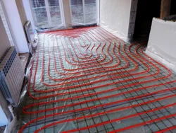 Kitchen with heated floor photo