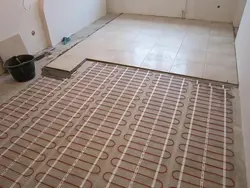 Kitchen with heated floor photo