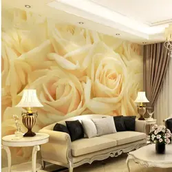 Обои розы в интерьере гостиной