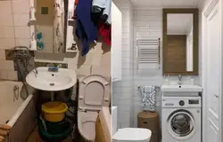 Bathtub before and after combination with toilet photo