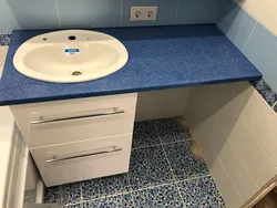 Photo of countertop in bathroom