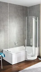 Ванна і душ разам дызайн