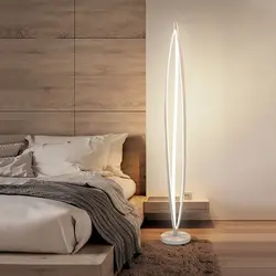 Floor lamp in the bedroom in the interior