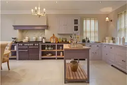 Sand-colored kitchen in the interior