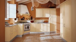 Sand-colored kitchen in the interior