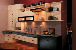Kitchen Design With Open Shelves And Cabinets
