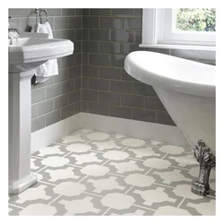 Linoleum On The Wall In The Bathroom Design