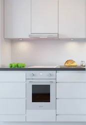 White oven in the kitchen interior