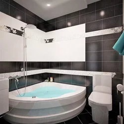 Bathroom design with corner bath 5 m