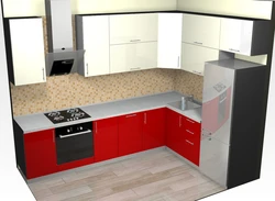 Corner Kitchen Design With Refrigerator Photo Sink In The Corner