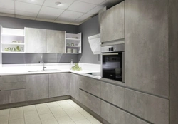 Kitchen beige concrete photo