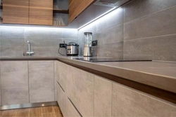 Kitchen beige concrete photo