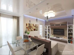 Photo Of Suspended Ceilings Living Room With Kitchen