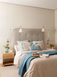 Дизайн пастельных тонов обоев в спальне
