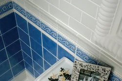 Bathroom interior with border