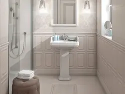 Bathroom interior with border