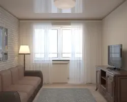 Дизайн зала с балконом в квартире
