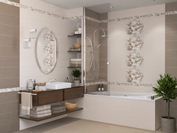 Bathtub made of Azori tiles photo in the interior