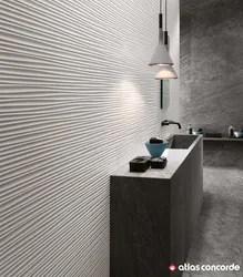 Relief tiles for bathroom design