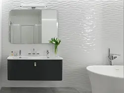 Рельефная плитка для ванной дизайн