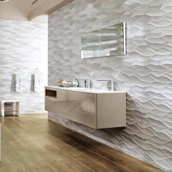Relief tiles for bathroom design