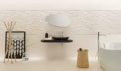 Рэльефная плітка для ваннай дызайн
