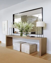 Console in a modern living room interior