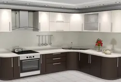 Фото угловых кухонь левый угол