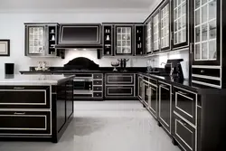 Кухня дизайн черная классика