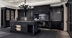 Kitchen design black classic