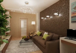 Beige-brown living room interior