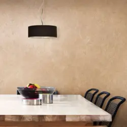 Textured plaster for walls in the kitchen photo