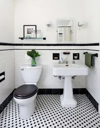 White Porcelain Tiles In The Bathroom Photo