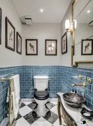 Bathroom toilet tiles photo design on the wall