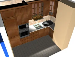 Kitchen design 8 sq.m. with box