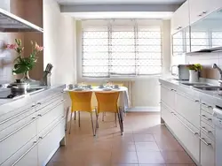 Интерьер кухни на две стены фото
