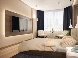 Bedroom interior design with one window